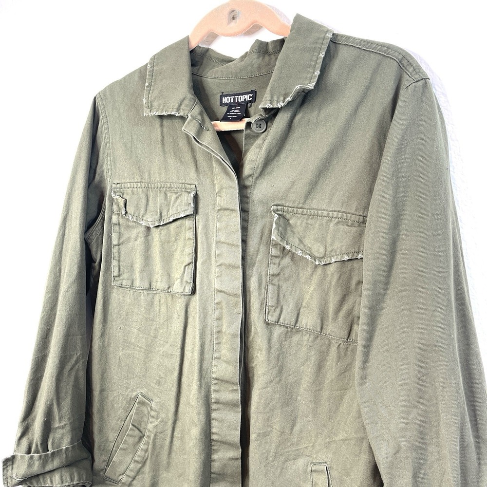 Hot Topic Hardcore Unicorn Womens Military Jacket  Size L Cute Goth Mall Goth‎ - Picture 9 of 13